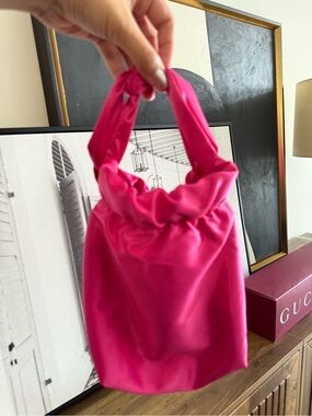 Zara Hot Pink Satin Women’s Shoulder Bag